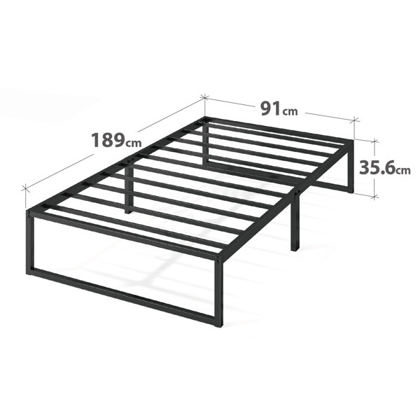 Hammonds white metal platform deals bed frame